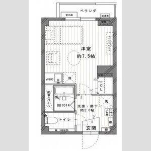 ワンルーム 間取り図