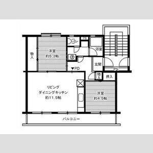 2LDK 間取り図