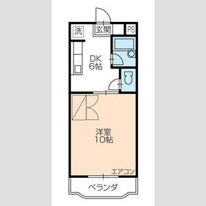 1DK 間取り図