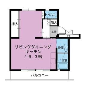 1LDK 間取り図