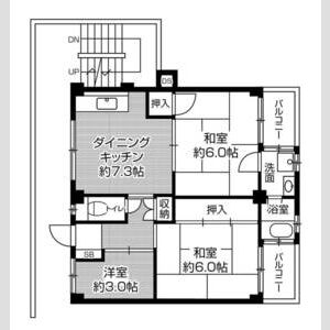 3DK 間取り図