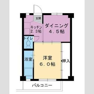 1DK 間取り図