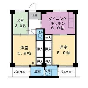 3DK 間取り図