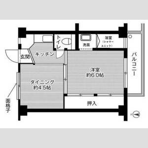 1DK 間取り図