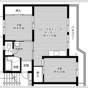 2LDK 間取り図