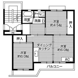 3DK 間取り図