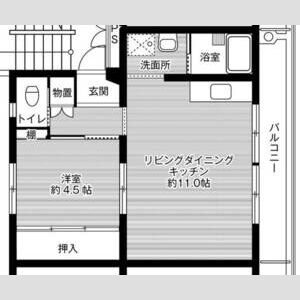 1LDK 間取り図