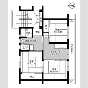 3DK 間取り図