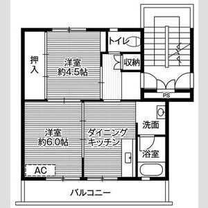 2DK 間取り図