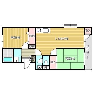 2LDK 間取り図