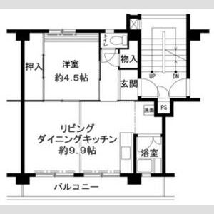 1LDK 間取り図