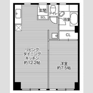 1LDK 間取り図