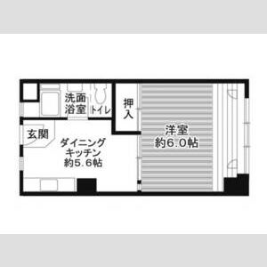 1DK 間取り図