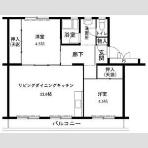 2LDK 間取り図
