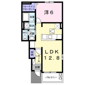 1LDK 間取り図
