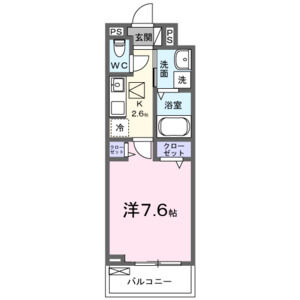 1K 間取り図