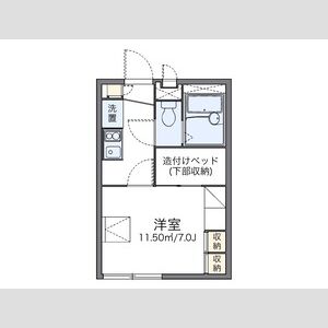 1K 間取り図