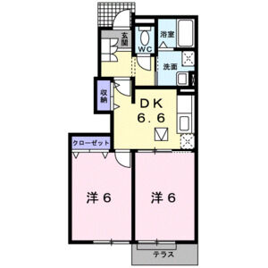 2DK 間取り図