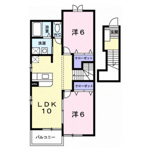 2LDK 間取り図