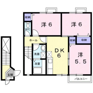 3DK 間取り図