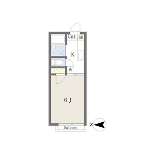1K 間取り図