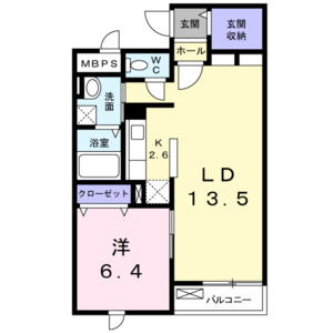 1LDK 間取り図