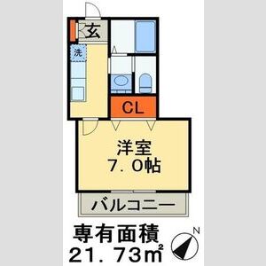 1K 間取り図