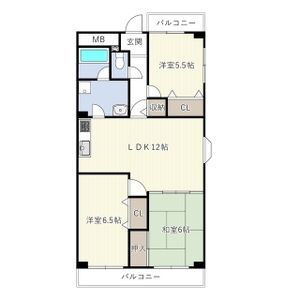 3LDK 間取り図