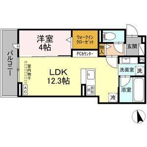 1LDK 間取り図