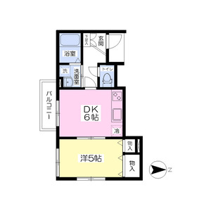 1DK 間取り図