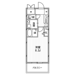1K 間取り図