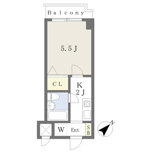 1K 間取り図