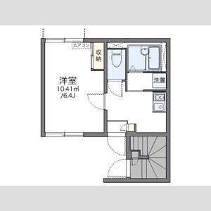 1K 間取り図