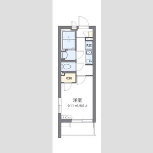 1K 間取り図