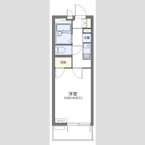 1K 間取り図