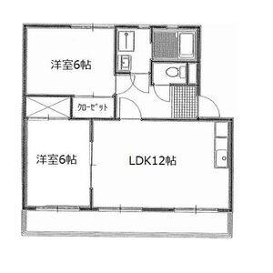 2LDK 間取り図