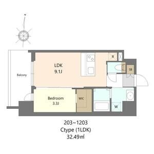 1LDK 間取り図