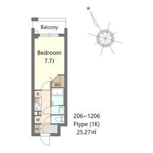 1K 間取り図
