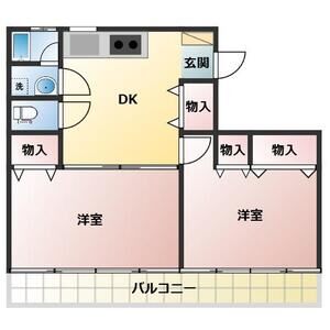 2DK 間取り図