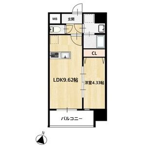 1LDK 間取り図