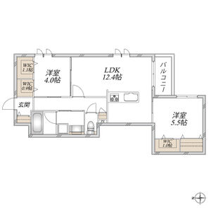 2LDK 間取り図