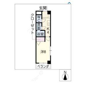 1K 間取り図