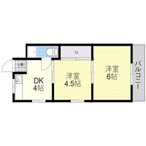 2DK 間取り図