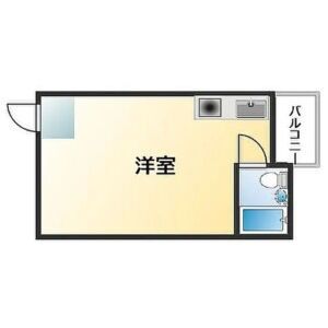1DK 間取り図