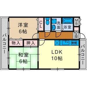 2LDK 間取り図