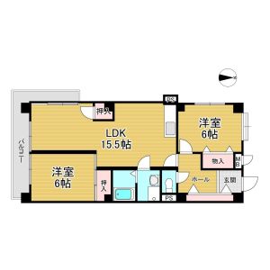 2LDK 間取り図