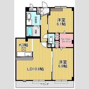 2LDK 間取り図