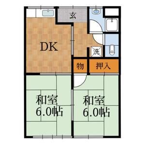 2DK 間取り図