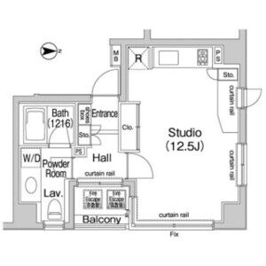 ワンルーム 間取り図
