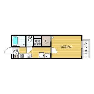 1K 間取り図